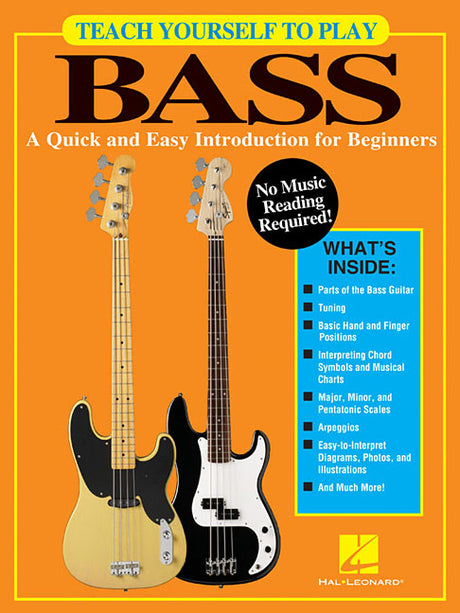 Teach Yourself to Play Bass Guitar Beginner S Guide with Easy Tablature Chords Scales Music Theory Step-By-Step Lessons for Electric and Acoustic Bass -- Hal Leonard Corp, Paperback