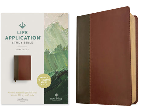NLT Life Application Study Bible, Third Edition (Red Letter, Leatherlike, Brown/Tan) -- New Living Translation, Bible