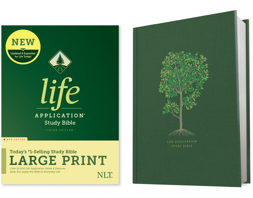 NLT Life Application Study Bible, Third Edition, Large Print (Red Letter, Hardcover) -- New Living Translation, Bible
