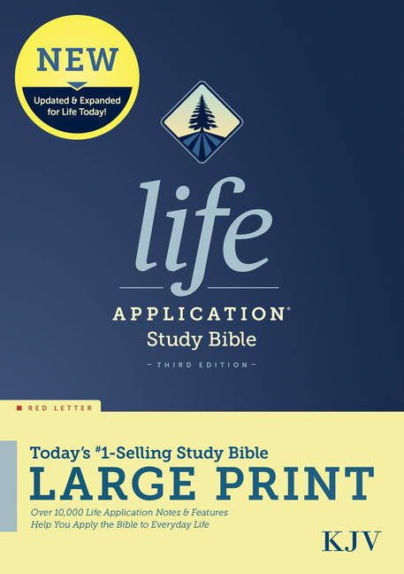 KJV Life Application Study Bible, Third Edition, Large Print (Hardcover, Red Letter) -- Tyndale, Bible
