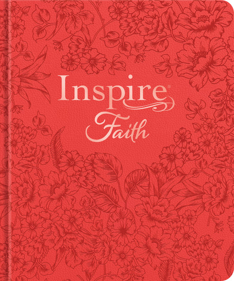 Inspire Faith Bible Nlt, Filament Enabled (Hardcover Leatherlike, Coral Blooms): The Bible for Coloring & Creative Journaling -- New Living Translation, Bible