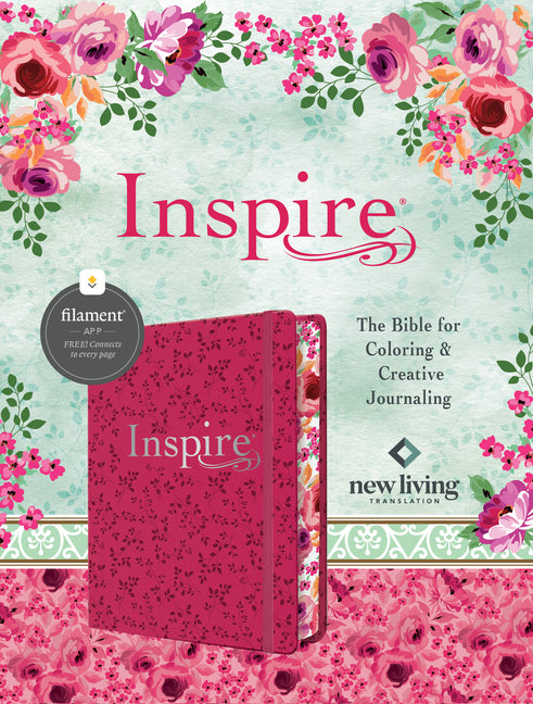 Inspire Bible Nlt, Filament Enabled (Hardcover Leatherlike, Pink Peony) -- New Living Translation, Bible