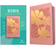 NLT Kids Bible, Thinline Reference Edition (Leatherlike, Tropical Flowers Dusty Pink, Red Letter) by Tyndale