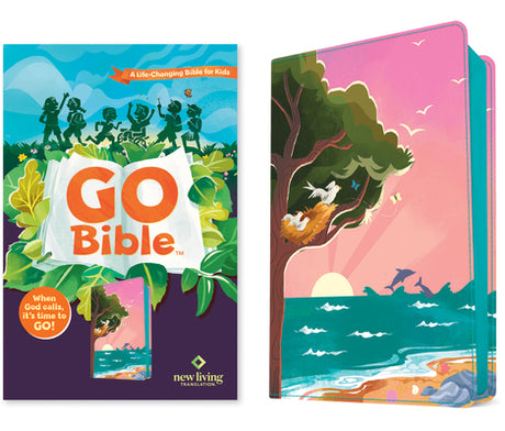 NLT Go Bible for Kids (Leatherlike, Beach Sunrise): A Life-Changing Bible for Kids -- New Living Translation, Bible