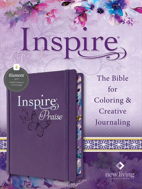 Inspire Praise Bible Nlt, Filament Enabled (Hardcover Leatherlike, Purple) -- New Living Translation, Bible