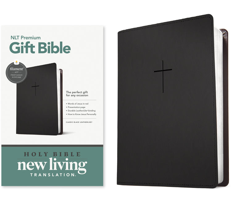 Premium Gift Bible Nlt, Filament Enabled (Leatherlike, Classic Black, Red Letter) -- New Living Translation, Bible