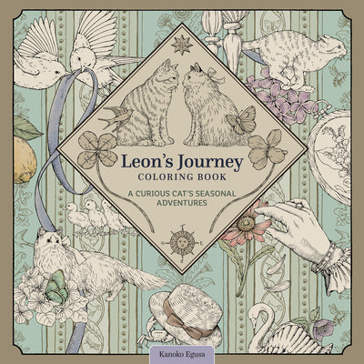 Leon's Journey Coloring Book: A Curious Cat's Seasonal Adventures -- Kanoko Egusa, Paperback