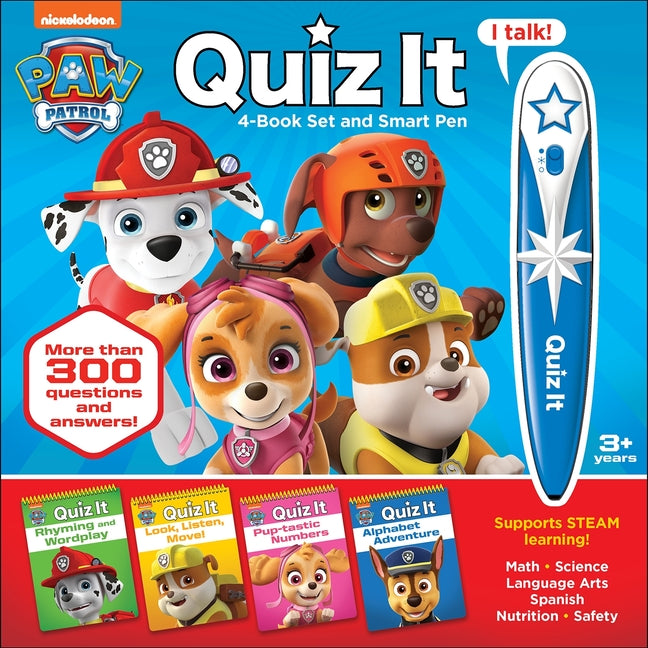 Nickelodeon Paw Patrol: Quiz It 4-Book Set and Smart Pen [With Battery] -- Pi Kids, Other