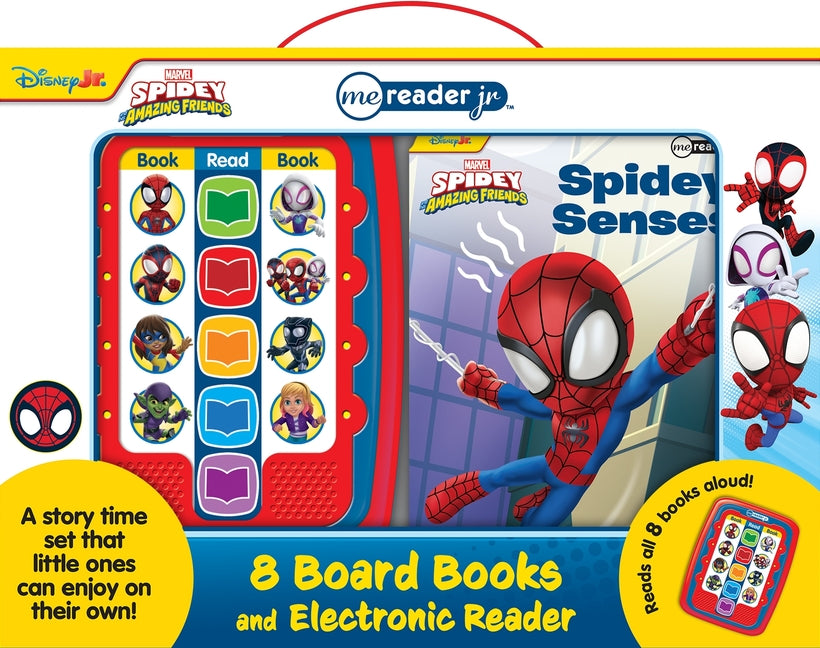 Marvel Spidey and His Amazing Friends: Me Reader Jr 8 Board Books and Electronic Reader Sound Book Set [With Battery] by Pi Kids