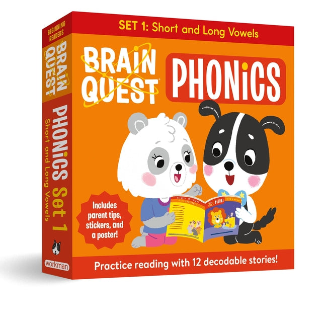 Brain Quest Phonics Readers: Set 1: 12 Decodable Readers: Short and Long Vowels -- Workman Publishing, Paperback
