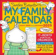 Sandra Boynton's My Family Calendar 17-Month 2024-2025 Family Wall Calendar by Boynton, Sandra
