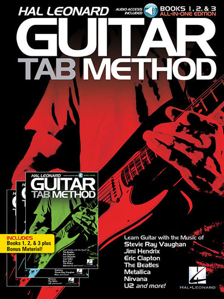 Hal Leonard - Guitar Tab Method Books 1 2 and 3 All-In-One Beginner Guitar Lesson Book with Tabs and Online Audio -- Hal Leonard Corp, Paperback