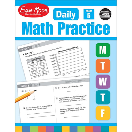 Daily Math Practice, Grade 5 Te -- Evan-Moor Educational Publishers, Paperback