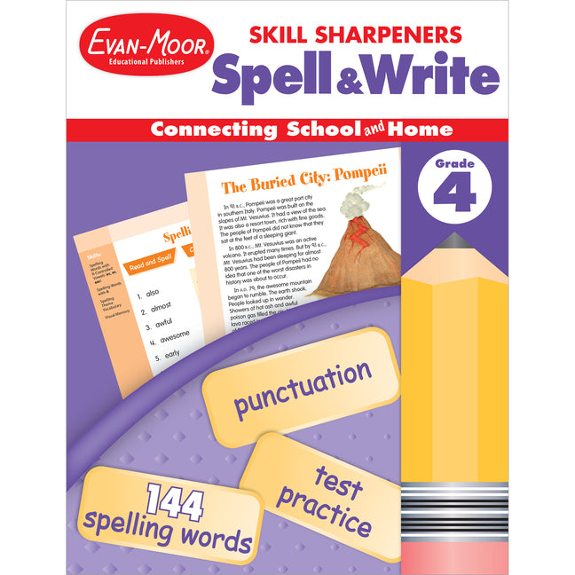 Skill Sharpeners: Spell & Write Grade 4 -- Evan-Moor Educational Publishers, Paperback