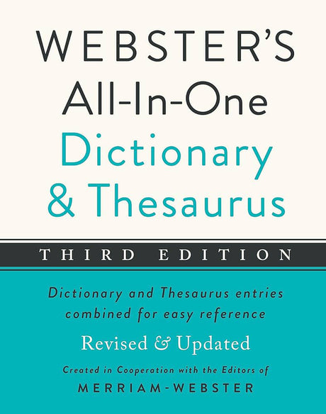 Webster's All-In-One Dictionary and Thesaurus, Third Edition -- Merriam-Webster, Hardcover