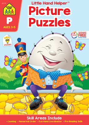 School Zone Picture Puzzles Workbook with Stickers by Zone, School