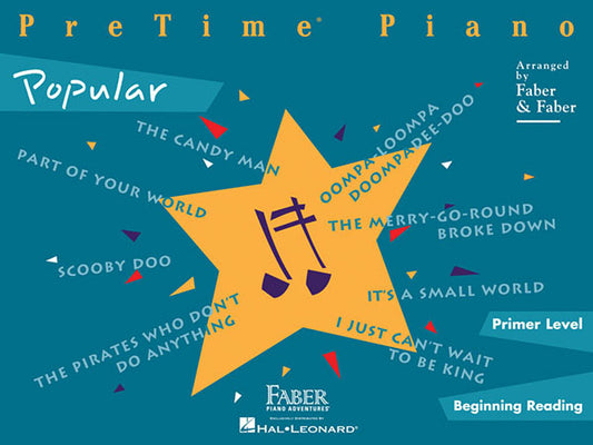 Pretime Piano Popular - Primer Level by Faber, Nancy