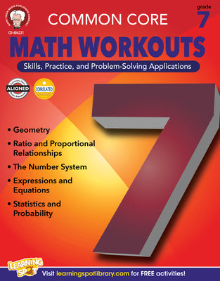Common Core Math Workouts, Grade 7 by Mace, Karise