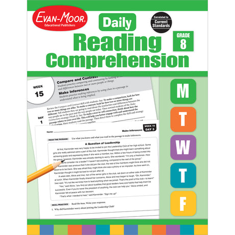 Daily Reading Comprehension, Grade 8 Te -- Evan-Moor Educational Publishers, Paperback