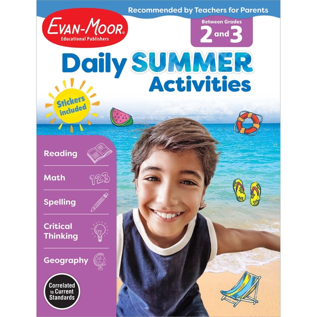Daily Summer Activities: Between 2nd Grade and 3rd Grade, Grade 2 - 3 Workbook by Evan-Moor Educational Publishers