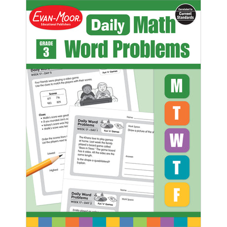 Daily Word Problems, Grade 3 -- Evan-Moor Educational Publishers, Paperback