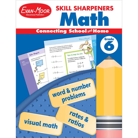 Skill Sharpeners: Math, Grade 6 -- Evan-Moor Educational Publishers, Paperback