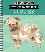 Brain Games - Sticker by Number: Puppies by Publications International Ltd