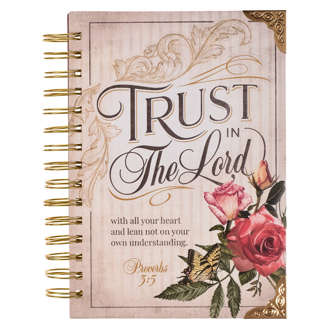 Christian Art Gifts Journal W/Scripture for Women Trust in the Lord Butterfly Proverbs 3:4 Bible Verse Burgundy 192 Ruled Pages, Large Hardcover Noteb -- Christianart Gifts, Spiral