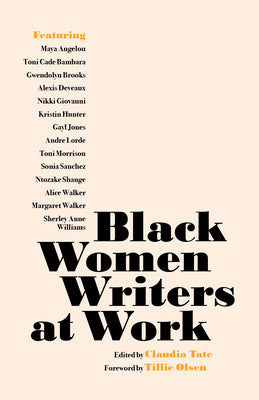 Black Women Writers at Work -- Claudia Tate, Paperback