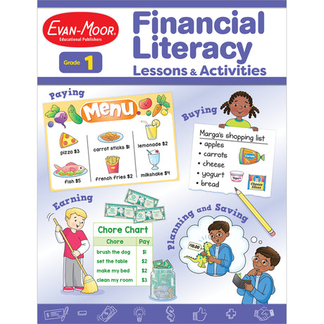 Financial Literacy Lessons and Activities, Grade 1 -- Evan-Moor Educational Publishers, Paperback