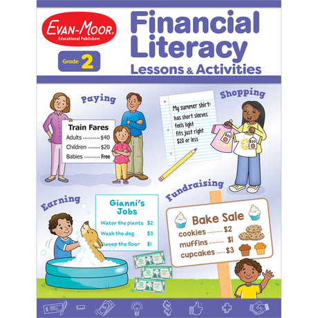 Financial Literacy Lessons and Activities, Grade 2 -- Evan-Moor Educational Publishers, Paperback