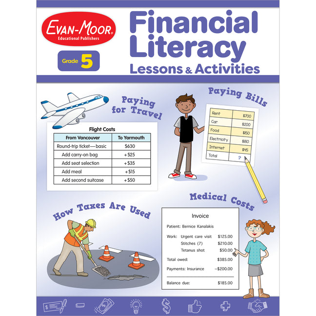 Financial Literacy Lessons and Activities, Grade 5 - Teacher Resource by Evan-Moor Corporation