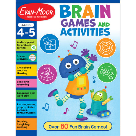 Brain Games and Activities, Ages 4-5 -- Evan-Moor Educational Publishers, Paperback
