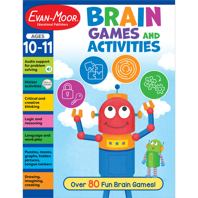 Brain Games and Activities, Ages 10 - 11 Workbook by Evan-Moor Corporation