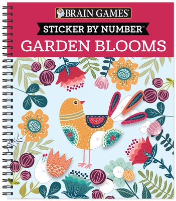 Brain Games - Sticker by Number: Garden Blooms -- Publications International Ltd, Spiral