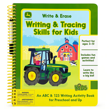 John Deere Kids Write & Erase Writing & Tracing Skills for Kids -- Cottage Door Press, Spiral