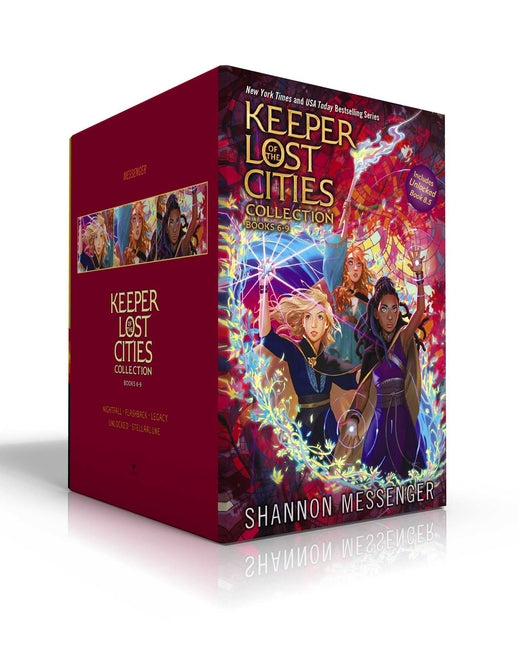 Keeper of the Lost Cities Collection Books 6-9 (Boxed Set): Nightfall; Flashback; Legacy; Unlocked Book 8.5; Stellarlune -- Shannon Messenger, Paperback