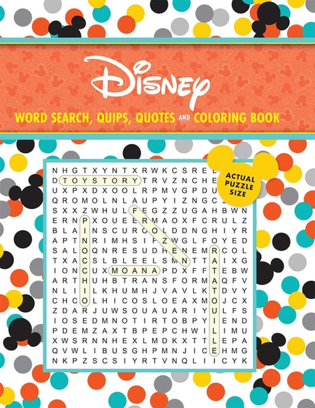 Disney Word Search, Quips, Quotes and Coloring Book -- Editors of Thunder Bay Press, Paperback