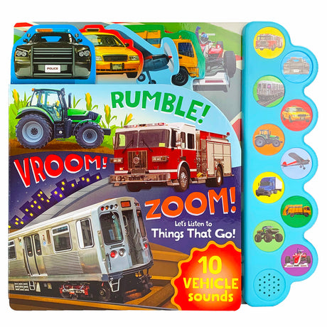 Rumble! Vroom! Zoom!: Let's Listen to Things That Go! -- Cottage Door Press, Board Book