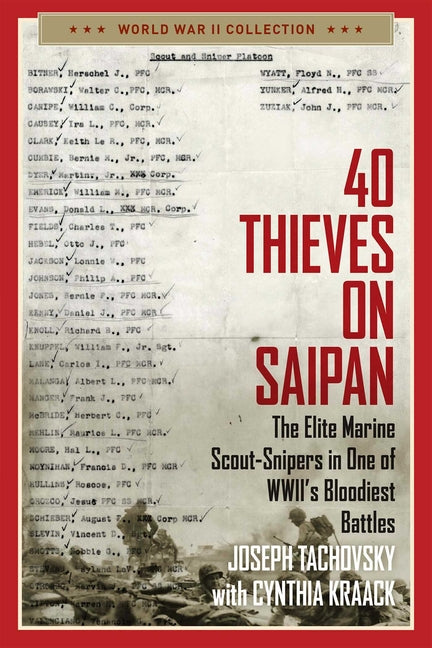 40 Thieves on Saipan: The Elite Marine Scout-Snipers in One of Wwii's Bloodiest Battles -- Joseph Tachovsky, Paperback