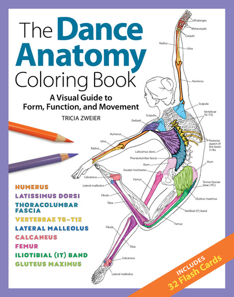 The Dance Anatomy Coloring Book: A Visual Guide to Form, Function, and Movement -- Tricia Zweier, Paperback