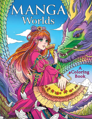 Manga Worlds: A Coloring Book -- Jolene Yeo, Paperback