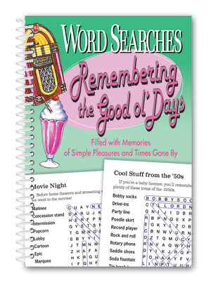 Word Searches Remembering the Good Ol' Days -- Product Concept Editors, Spiral
