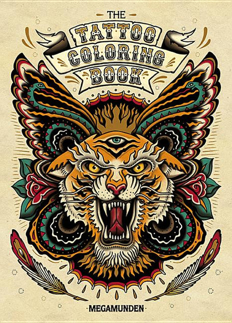 The Tattoo Coloring Book: Coloring Book for Adults [With 2 Pull-Out Posters] -- Oliver Munden, Paperback