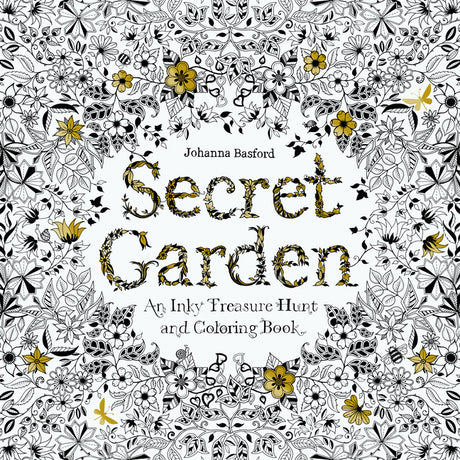 Secret Garden: An Inky Treasure Hunt and Coloring Book for Adults -- Johanna Basford, Paperback