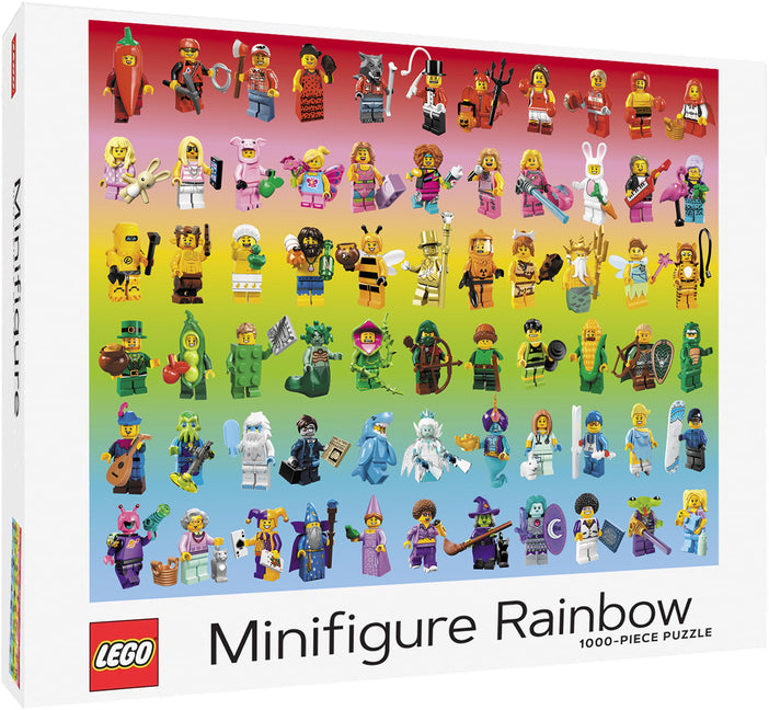 Lego Minifigure Rainbow 1000-Piece Puzzle -- Lego, Other