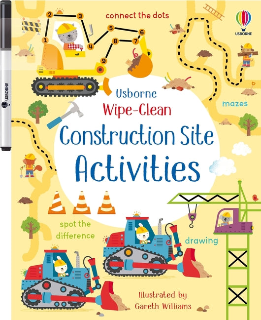 Wipe-Clean Construction Site Activities -- Kirsteen Robson, Paperback