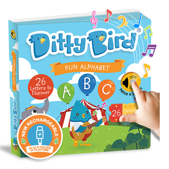 Ditty Bird ABC Fun Alphabet Interactive Sound Book for Toddlers 1- 3 Musical Books for Preschoolers Early Learning Toy -- Ditty Bird, Board Book