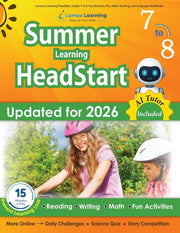 Summer Learning HeadStart, Grade 7 to 8: Fun Activities Plus Math, Reading, and Language Workbooks: Bridge to Success with Common Core Aligned Resourc by Summer Learning Headstart, Lumos