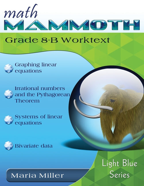 Math Mammoth Grade 8-B Worktext -- Maria Miller, Paperback